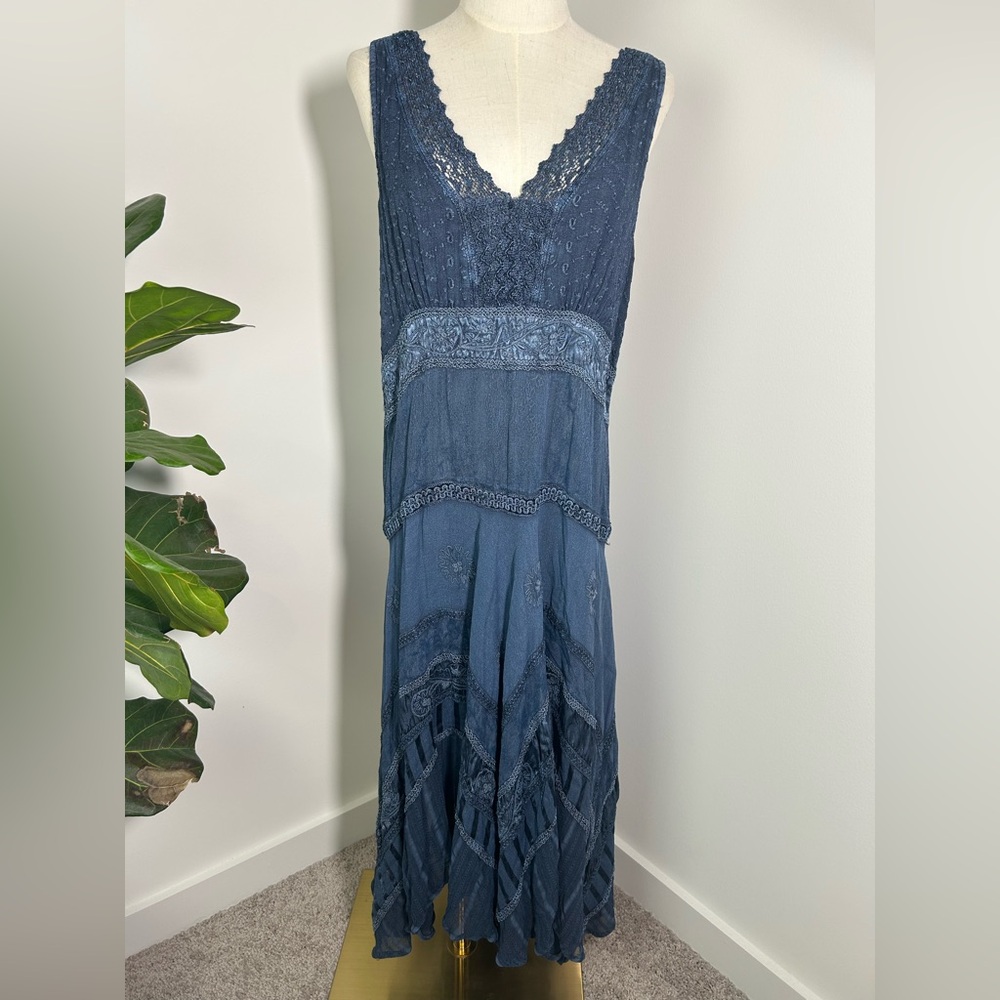 VTG 90s CASUAL LIVING Western Maxi Dress